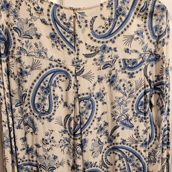 💎NWOT H&M Blue Shades/White Paisley Tunic Dress - Picture 2 of 8